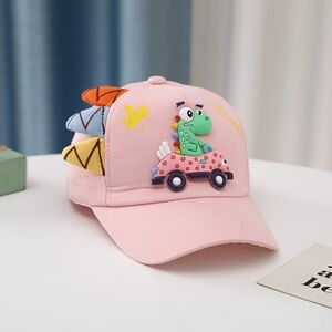 PINK Dinosaur Adventure Kids Cap